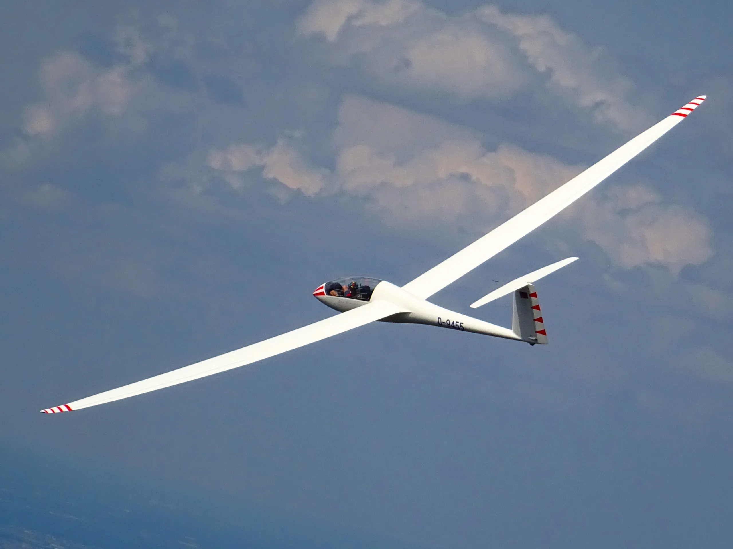 Le Duo Discus, planeur biplace de haute performance, en vol